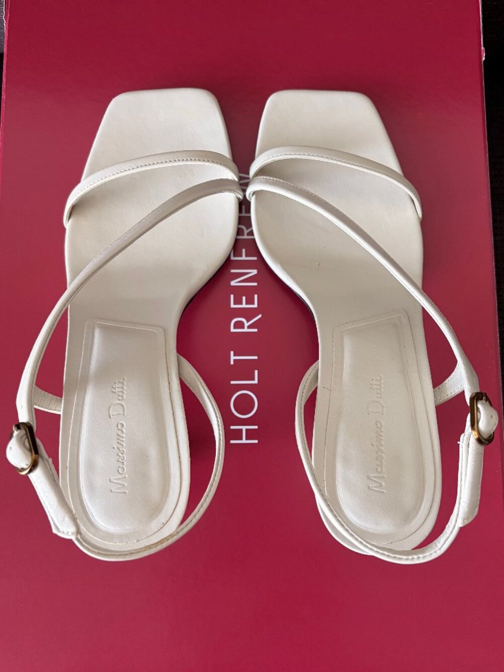 Massimo Dutti Strappy Heeled Leather Sandals